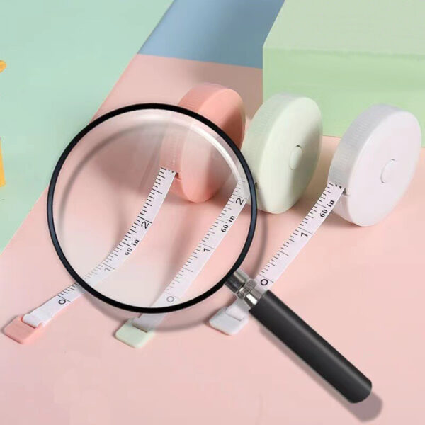 1pc 60-inch Retractable Mini Soft Tape Measure - Double-Sided Portable Sewing Tape with One-Click Recyclable Clasp, & Battery-Free for Tailoring, Knitting Crafts, Body & Fabric Measurement - Image 2