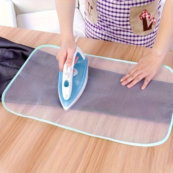 IronGuard Heat-Resistant Protector Cloth - Durable, Breathable Polyester Mesh Pad for Safe, Effortless Steam Ironing, Protecting Clothes and Board from Scorching and Damage