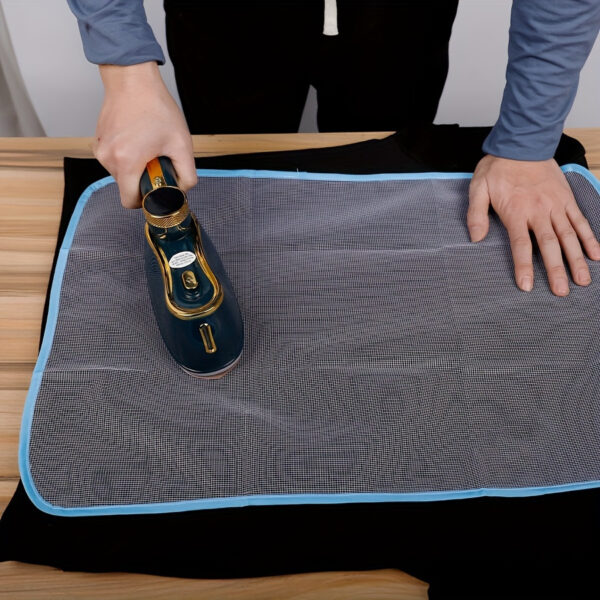IronGuard Heat-Resistant Protector Cloth - Durable, Breathable Polyester Mesh Pad for Safe, Effortless Steam Ironing, Protecting Clothes and Board from Scorching and Damage - Image 2