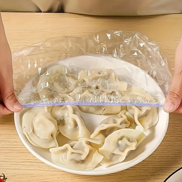[Hot-Sale] 100pcs Colorful Disposable Cling Film Covers - Food Grade Plastic, Perfect for Kitchen, Picnics & BBQs - Image 8