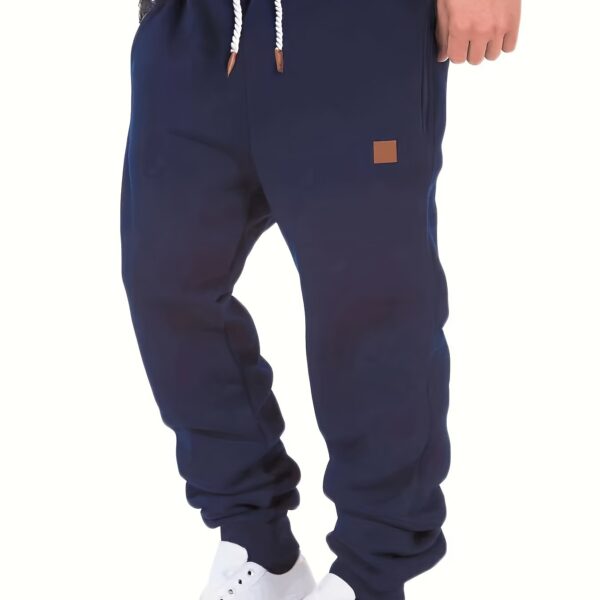 Men's Slim Fit Casual Trousers Drawstring Waist Sweatpants For Autumn And Winter - Image 18