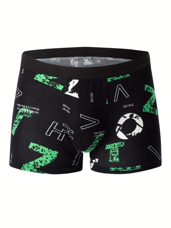 4pcs Flower Pattern Men's Underwear Boxers, Casual Boxer Briefs Shorts, Breathable Comfy Stretchy Boxer Sports Shorts - Image 6