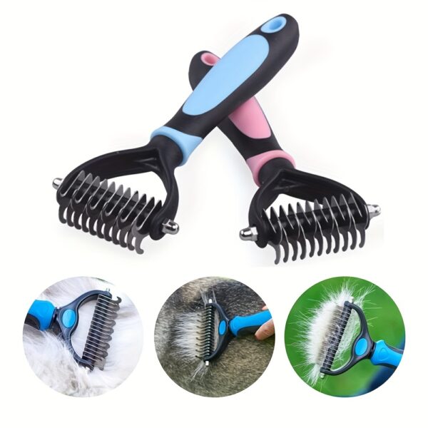 Premium Pet Hair Knot Cutter Comb - Dual-Action Grooming Tool for Effortless Mat Removal - Safe & Effective on Dogs and Cats - Ideal for All Fur Types - Image 12