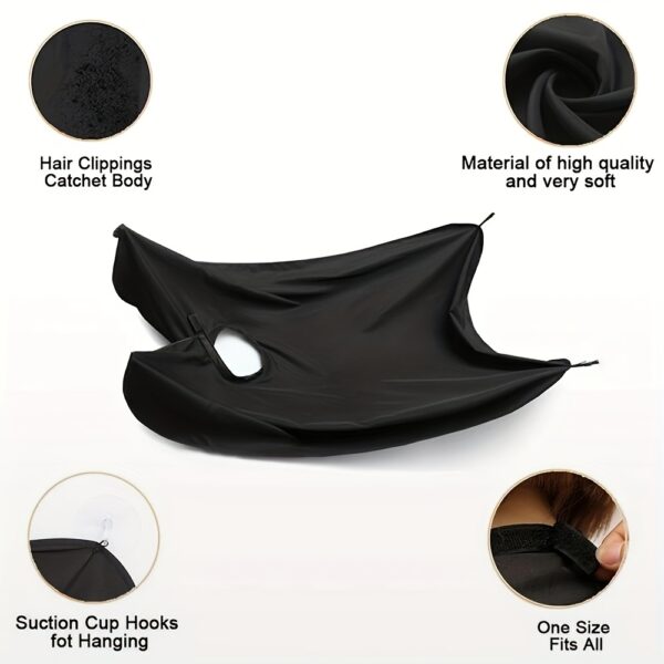 1pc Men's Home Beard Scraping Extra Wide Tie, Suction Cup Shape Shaving Bib, Ideal choice for Gifts - Image 10
