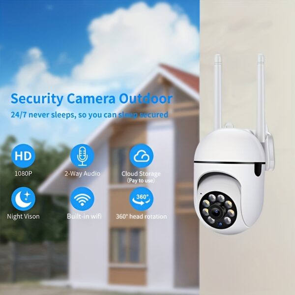 Cam With Color Night Vision Wireless 1080p HD Indoor/Outdoor Video Camera 2-Way Audio Wireless Security Camera Pan/Tilt/Zoom Wi-Fi Smart Home Security Camera With Motion Tracking For Baby & Pet Color Night Vision 2-Way Audio. - Image 11