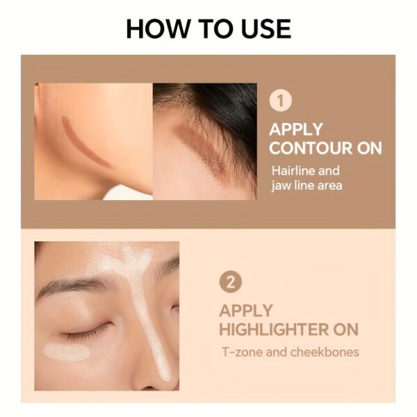 Contouring Stick Dual-Headed Concealer Highlighter Three-Dimensional Nose Shadow V-Face High Nose - Image 11
