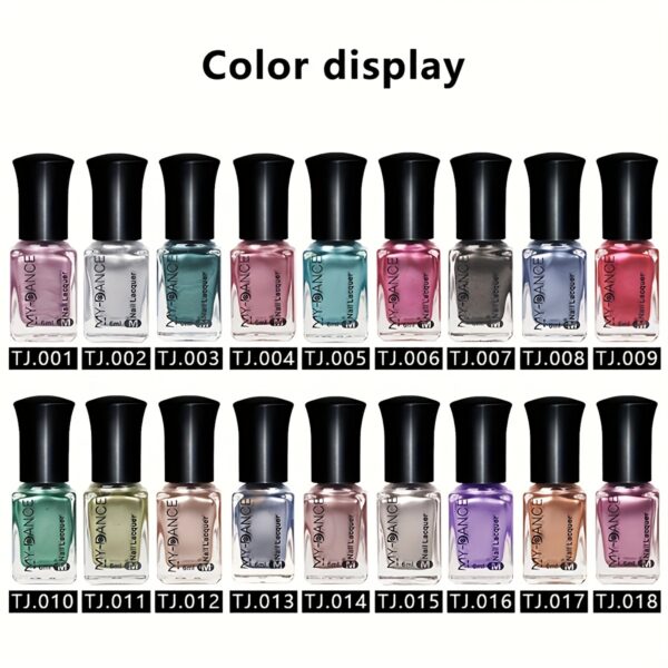 Quick-Dry Mirror Nail Polish for Women - Metallic Shine, Long-Lasting & Hypoallergenic, Lead-Free Formula - Image 12