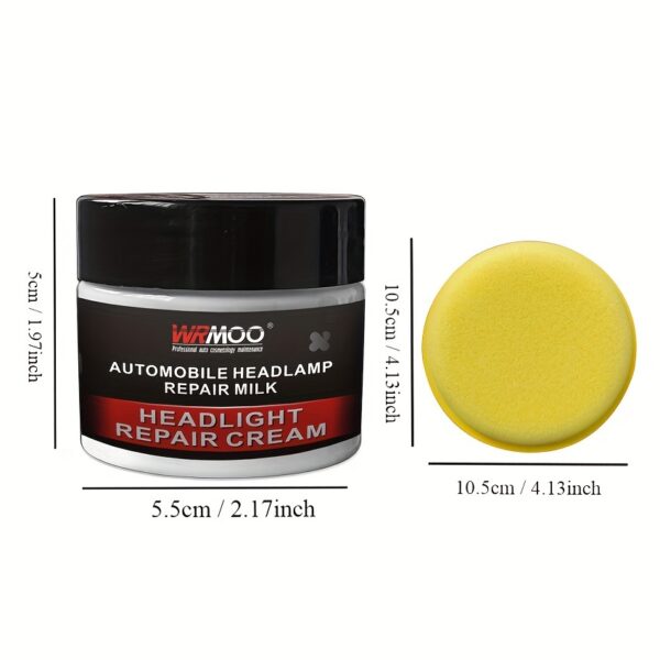 Car Headlight Restoration Kit - Crystal Plated Polish & Scratch Remover, Yellowing Prevention - Image 3