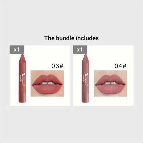 12 Colors Matte Moisturizing Lipstick Crayons - Long Lasting, Waterproof, Smooth, Fuller Lip Makeup Finish Valentine's Day Gifts - Image 22