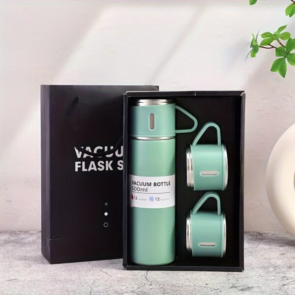 1set Thermal Mug 500ml/16.9oz, Stainless Steel Vacuum Insulated Bottle With Cup For Coffee Hot Drink And Cold Drink, Water Flask Back To School Supplies - Image 9
