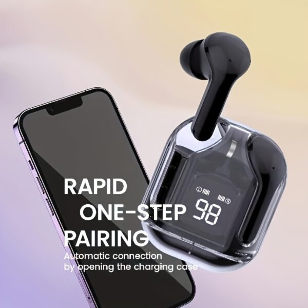 Transparent Wireless Earbuds Wireless 5.3 Headphones with ENC Noise Canceling Earphones, HiFi Dual Stereo Microphone Mini In-Ear Earbuds with Charging Case And LED Digital Display Sports Headset, Wireless Earbuds, Noise Canceling, HiFi, Sports Headset - Image 13