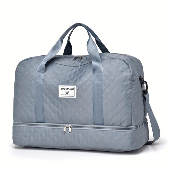 Ultra-Lightweight Large Capacity Argyle Travel Duffle Bag - Spacious & Highly Portable for Overnight Trips, Stylish Luggage Solution - Image 17