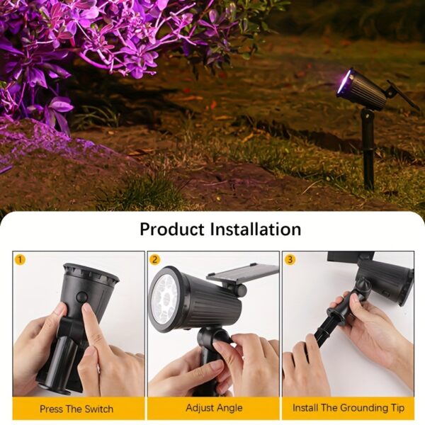 Shenzhi Tech Solar Spot Lights Outdoor, Adjustable Auto On/Off Flag Pole Lights, Landscape LED Lighting Ground Light for Garden Pool Tree Pond and Yard - Image 10