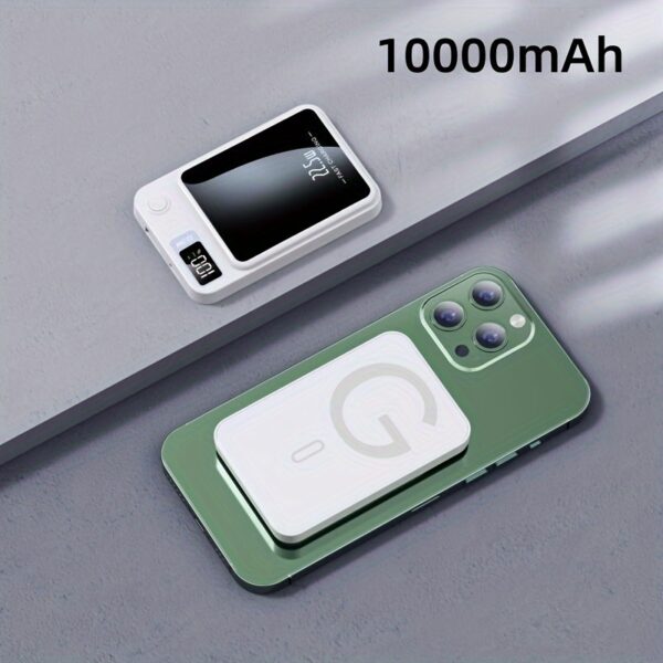 New 5000/10000mAh Magnetic Wireless Power Bank 22.5W/PD20W Suitable for Apple 15pro/14max/13/12 Android Mobile Phones USB/Type-C Portable Charger with LED Power Display Outdoor Travel Emergency Backup Power Bank - Image 10