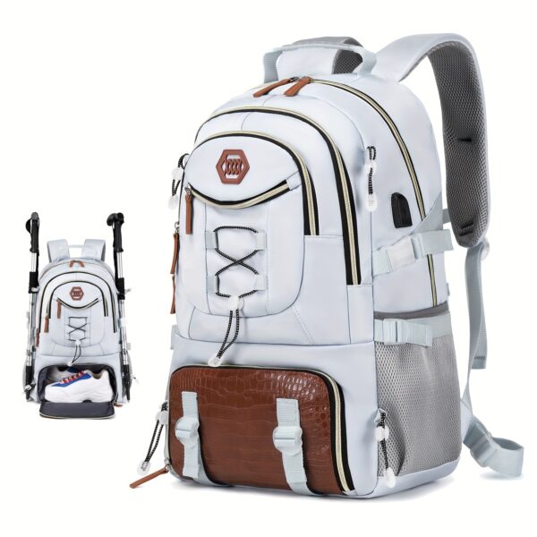 Outdoor Travel Backpack, Large Capacity Sports Camping Backpack, Laptop Backpack For Men And Women With Shoe Storage, School Bags, Easter Valentines Gifts - Image 3