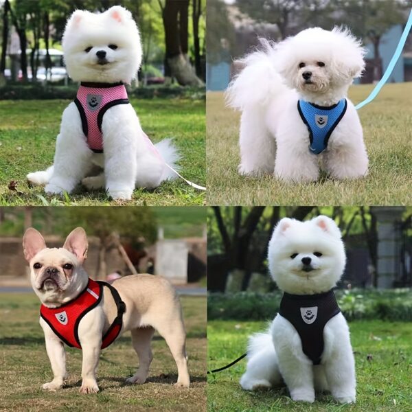 Dog Harnesses Leash, Mesh Cloth Pet Collars, Puppy Breathable Reflective Lead Dog Rope, Adjustable Pet Supplies - Image 14