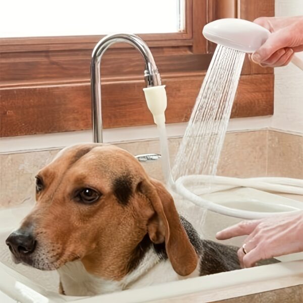 1pc Faucet Washing Hair Shower Pet Cat Dog Bath Faucet Sprayer, Multi-purpose Faucet, Shower Spray Head Convenient Easy Installation - Image 4