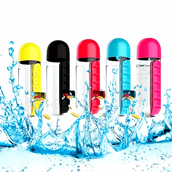 Creative Two-in-one Medicine Box Water Cup Seven-day Divided Outdoor Portable Water Bottle One-week Medicine Box Cup - Image 19