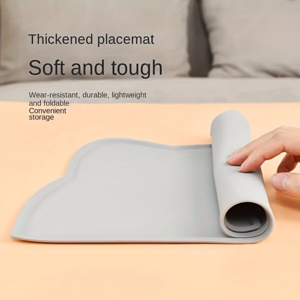1pc Waterproof Silicone Pet Food Mat - Non-Slip, Easy To Clean - Image 12