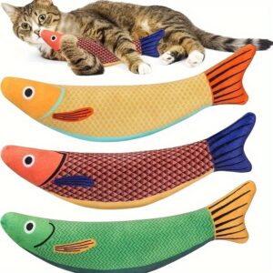 1/2pcs Ultra-Soft Crinkle Sound Cat Saury Fish Toy - Interactive Kicker for Indoor Exercise & Endless Fun