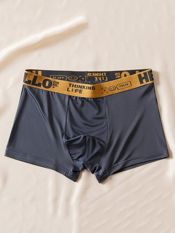 Set of 5 Men'S Solid Color Boxer Shorts - Image 5