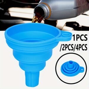 Universal Silicone Liquid Funnel with Telescopic Long Neck for Easy Oil Changes - Upgrade Your Car Maintenance and Save Time!