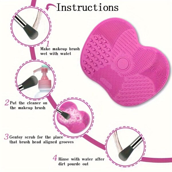 Silicone Apple Scrub Pad With Suction Cup Silicone Scrub Pad Beauty Tool Scrub Pad Makeup Brush Cleaning Pad - Image 12