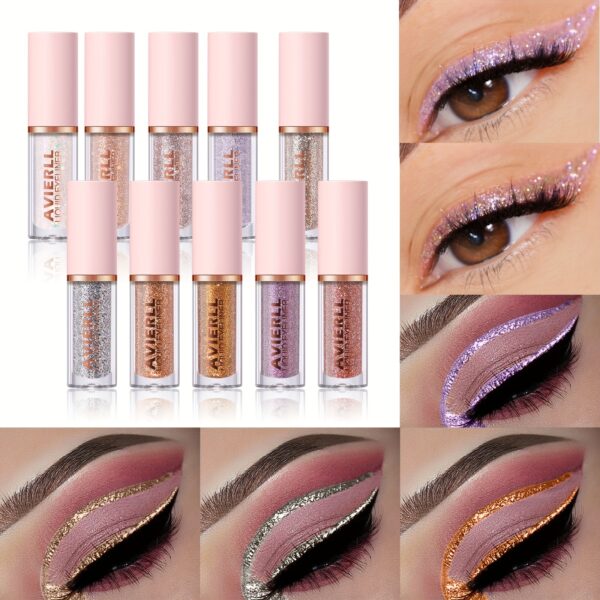 Glitter Liquid Eyeliner Pen, Long Lasting Shimmer Waterproof Colourful Eyeliner, Easy Coloring Smudge Proof Fast Drying Eye Makeup For Music Festival
