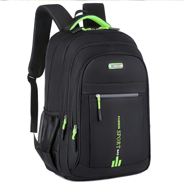 Large Capacity Travel Backpack for Men - Durable Nylon, Adjustable Straps, Multi-Compartment Business and School Bag, Black, Backpack for Travel - Image 7