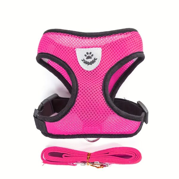 Reflective Pet Harness And Leash Set For Dogs And Cats, Adjustable Puppy Cat Vest Harness With Soft Mesh - Image 15