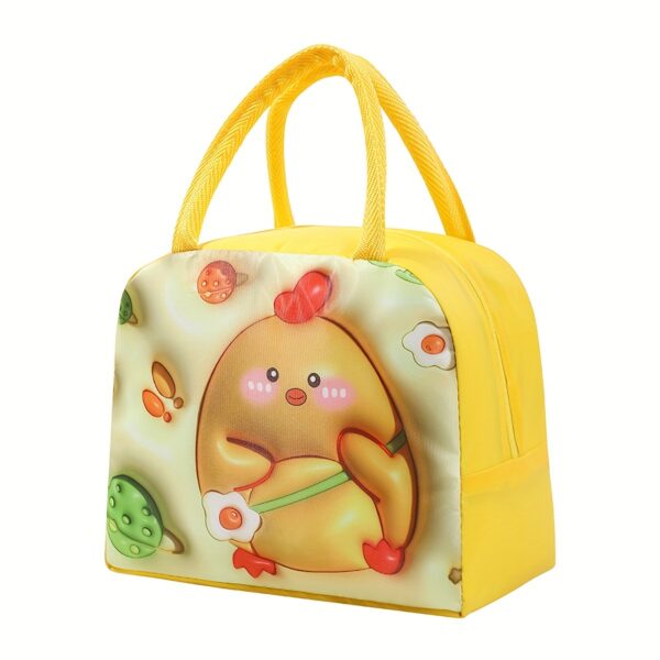 1pc Adorable 3D Pattern Girls Lunch Bag - Portable, Insulated & Retains Freshness - Perfect for School or Picnics - A Thoughtful Gift Idea - Image 7