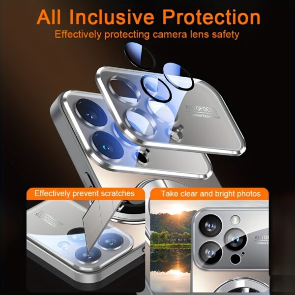 New Titanium Metallic Color Luxury Matte Phone Case for Iphone 15 14 13 12 11 Pro Max Plus Magnetic Wireless Charging Case Shockproof Glass Camera Lens Protection Cover - Image 12