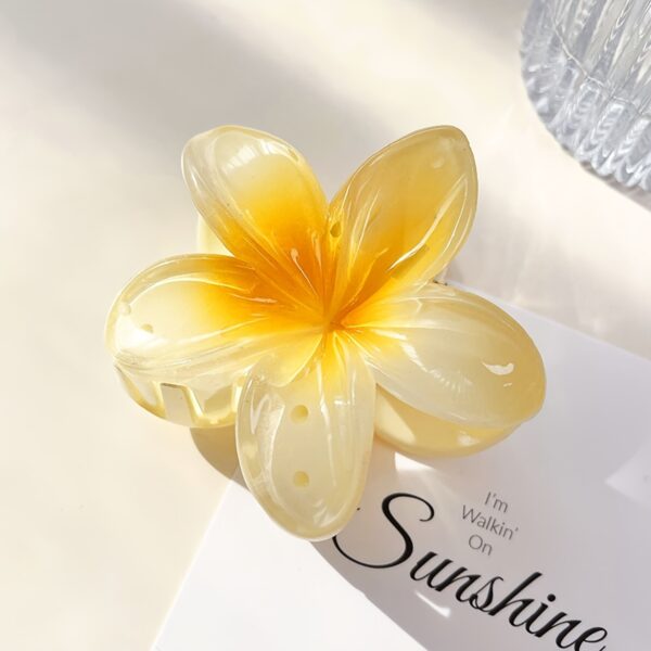 6pcs/1pc Random Color Egg Flower Hairpin, Plastic Fairy Elegant Hairpin, Ideal Gift Choice Gradient Color Flower Hair Claw Clip - Sweet and Elegant Hawaiian Style, Suitable for Women and Girls - Fashion Casual Accessories, Photo Props and Gifts - Image 13