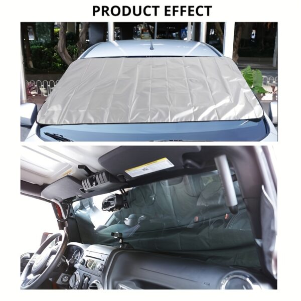 WinterGuard Deluxe - Waterproof Foldable Car Windshield Snow Cover with Sun Visor Protection Against Heavy Snow, Ice, and Frost - Compact, Portable, and Easy to Install - Image 10