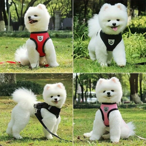 Dog Harnesses Leash, Mesh Cloth Pet Collars, Puppy Breathable Reflective Lead Dog Rope, Adjustable Pet Supplies - Image 16