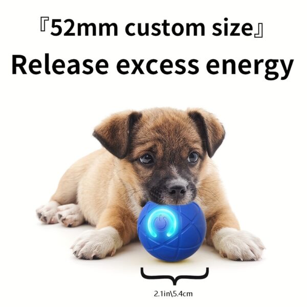 USB Rechargeable Interactive Dog Bouncing Ball Toy - Durable Thermoplastic Rubber, Suitable for All Breeds - Image 3