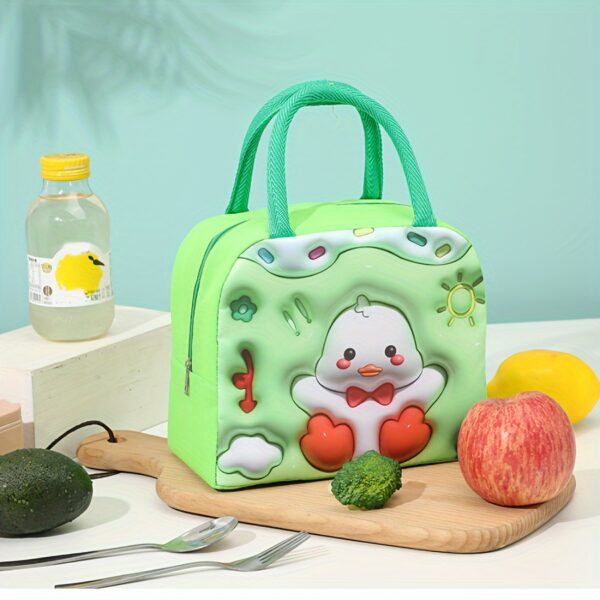 1pc Girl's New Large-capacity Lunch Bag, 3D Pattern Cartoon Lunch Box Bag For Taking Out, Ideal choice for Gifts - Image 11