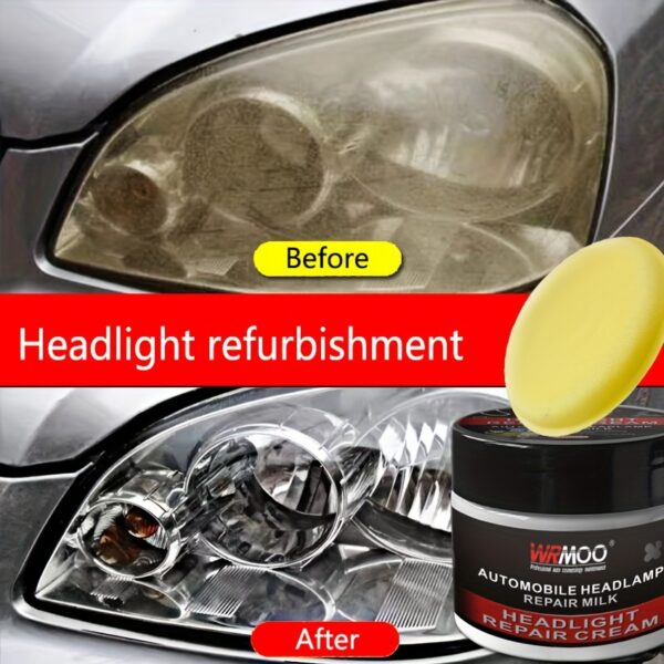 Car Headlight Restoration Kit - Crystal Plated Polish & Scratch Remover, Yellowing Prevention - Image 2
