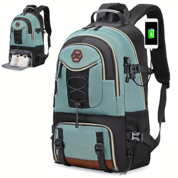 Outdoor Travel Backpack, Large Capacity Sports Camping Backpack, Laptop Backpack For Men And Women With Shoe Storage, School Bags, Easter Valentines Gifts - Image 14