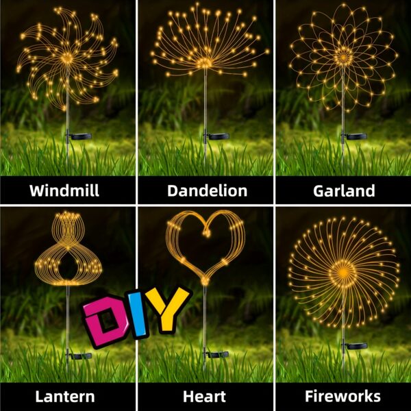 Fireworks Lights Outdoor, Solar Firework Lights Outdoor IP65 With 8 Lighting Modes Firework Solar String Lights For Garden Patio Backyard Decor 420LED/300LED/200LED/150LED/60LED - Image 12