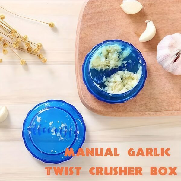 Manual Garlic Twist Crusher Box: Handheld Garlic Press for Home Kitchen - No Electricity Required, Made of Plastic - Image 2