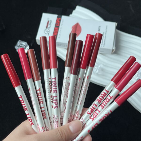 12pcs Matte Lip Liner & Lipstick Pencil Set - Long-Lasting, Non-Stick Formula in Vibrant Reds & Browns, Sulfate-Free for All Skin Types - Image 4