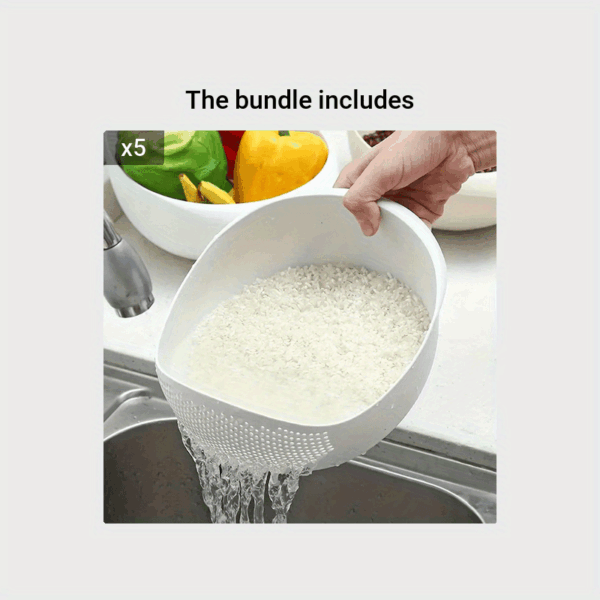 Multi-Functional Rice & Vegetable Washer - Manual Oval Sieve with Commercial Grade Quality, Perfect for Wedding Gifts - Image 14