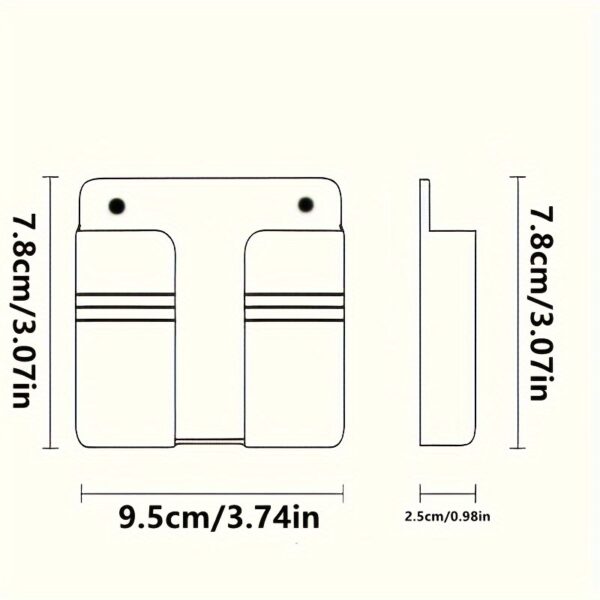 1pc Wall-Mounted Multifunctional Storage Box - Space-Saving Organizer with Phone Holder, Remote Control Shelf, and Bedside Storage - Perfect for Bedroom, Bathroom, Office, and Kitchen - Image 6