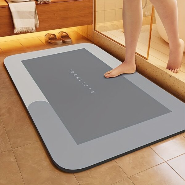 Super Absorbent Diatom Mud Bathroom Mat - Quick-Drying, Non-Slip Water-Absorbing Floor Mat, Soft And Comfortable, Suitable for Bathrooms, Showers, Laundry Rooms, Bedrooms, Living Rooms, Door Mats, Kitchen Mats, Machine Washable, Hand Washable. - Image 2