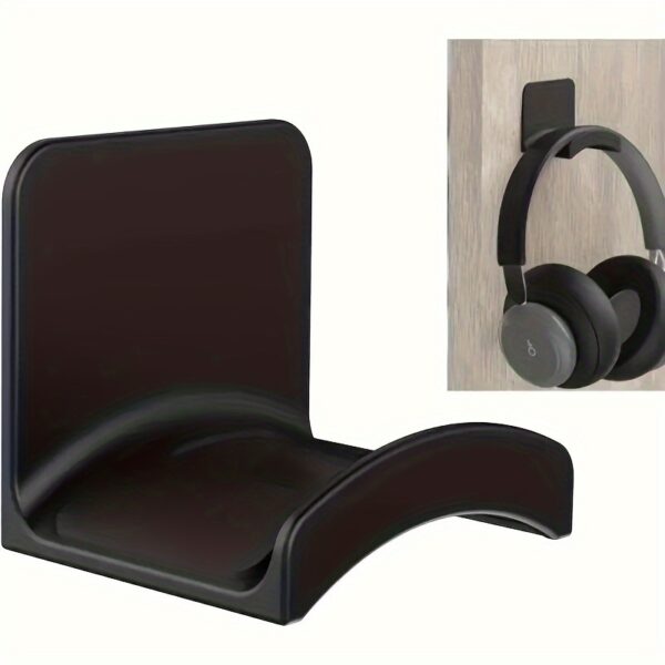 Easy-to-Install Drill-Free Wall-Mounted Headphone Holder - Waterproof Plastic Storage Hook for Headphones, Perfect for Bedroom, Bathroom, Office and Dormitory Organization, Utility Hooks - Image 8