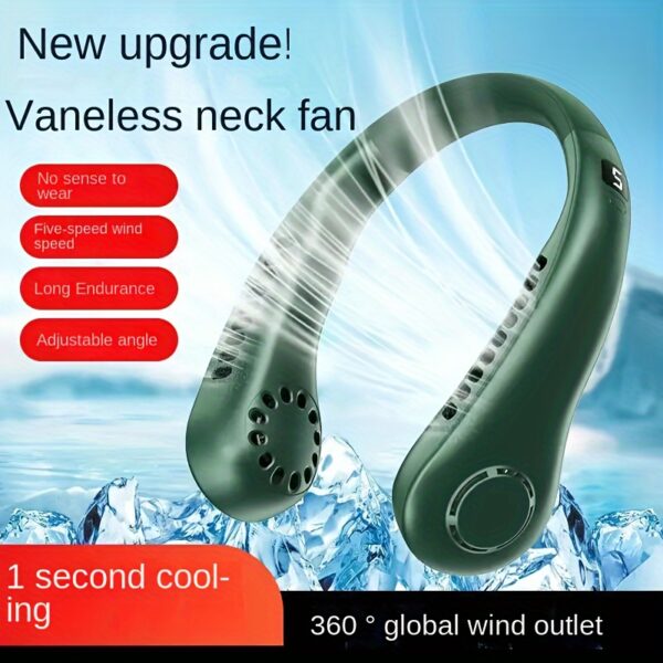 1PC Fashion USB Charging Fan Wearable Neck Fan 3 Speeds For Choosing Summer Outdoor Fan - Image 2