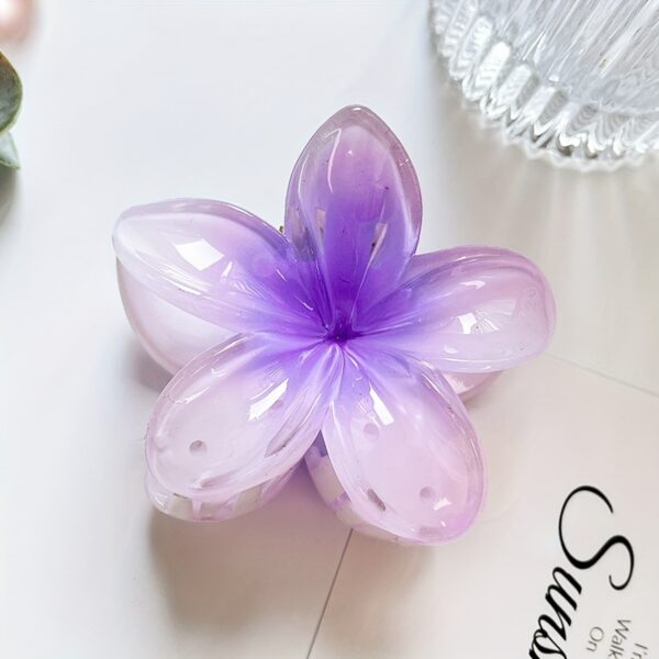 6pcs/1pc Random Color Egg Flower Hairpin, Plastic Fairy Elegant Hairpin, Ideal Gift Choice Gradient Color Flower Hair Claw Clip - Sweet and Elegant Hawaiian Style, Suitable for Women and Girls - Fashion Casual Accessories, Photo Props and Gifts - Image 9