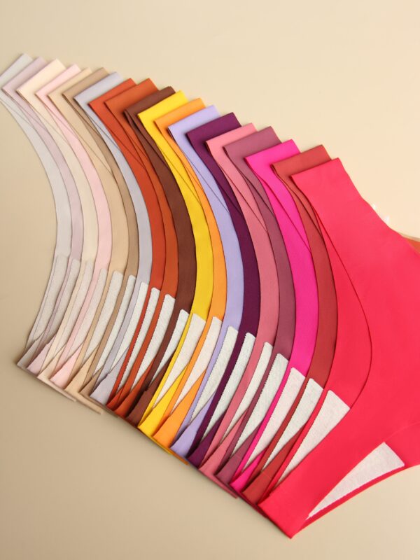 12pcs Soft Comfortable Non-Marked V-Style Sexy Ladies Underwear - Plain-Colored Seamless Breathable Personality Novel Suit - Image 5