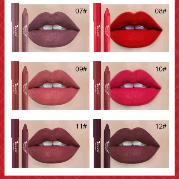 12 Colors Matte Moisturizing Lipstick Crayons - Long Lasting, Waterproof, Smooth, Fuller Lip Makeup Finish Valentine's Day Gifts - Image 10